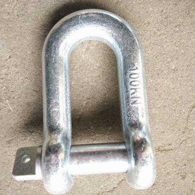 China High Tensile Connector Shackle / Galvanized Steel Shackles For Connect Steel Wire for sale