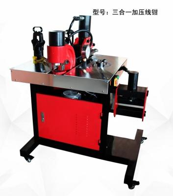 China Multi Function Hydraulic Crimping Tool / Hydraulic Busbar Cutting Punching Bending Machine for sale