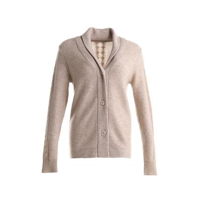 China Best selling women's anti-pilling comfortable 100% cashmere knit cardigan for sale