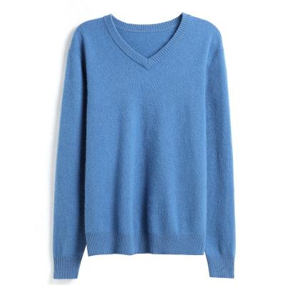 China Anti-pilling hot selling cashmere v-neck sweater for boy for sale