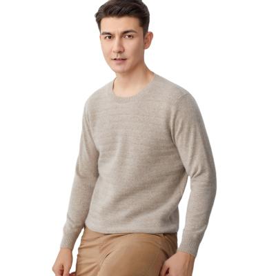 China Anti-Wrinkle 100% Cashmere Sweater Mens Cashmere Sweater Argyle O-Neck Sweater For Winter for sale