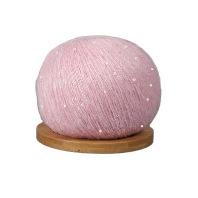 China Anti-pilling Yarn 30%Fine Mohair Bead Piece Thread Many Kinds Colorful For Knitting for sale