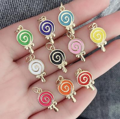 China DIY Alloy Jewelry Lollipop Bear Mushroom Punk Planet Love Pendant Necklace Bracelet Earrings Pendant Accessories for sale