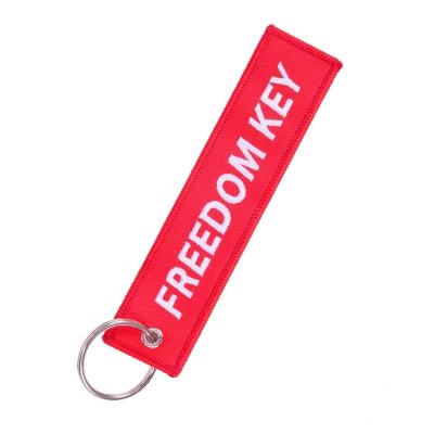 China Liberty Fashion Durable Hot Sale Cars Key Chains Red Key Ring Chain For Aviation Gifts for sale