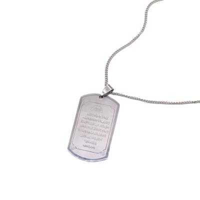 China Cheap Custom Cool Trend Chain Necklaces Stainless Steel Sublimation Pendant Necklace Environmentally Friendly for sale