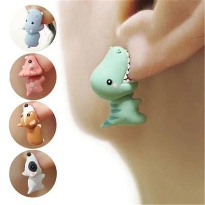 China Fashionable Cartoon Animal Girls Jewelry Cute Stud Earrings Wholesale Copper Environmentally Friendly For Women for sale