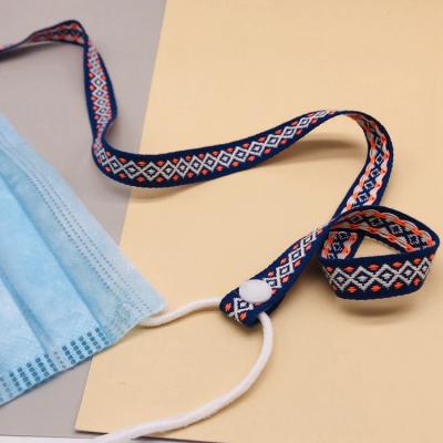 China Factory Wholesale Eco-Friendly With Plastic Buttons Fashion Lanyard For Masking Reusable Washable for sale