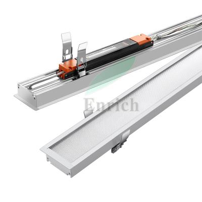 China Linkable Recessed Linear LED Ceiling Light 4ft 40W 4000K PMMA Cover Anti-Glare for sale