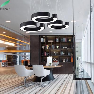 China Hotel restaurant modern chandelier simple creative designer lamp round led pendant rust for bedroom study led living room for sale