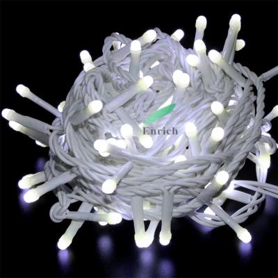 China 10m 100 LED Christmas Holiday Lights LED String Light Solar Christmas Tree Led String Light 8mm for sale