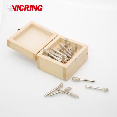 China VICRING Polishing 20pcs Set Diamond Heads Tool Kit Rotary Polishing Polishing Diamond Cutter Diamond Saw for sale