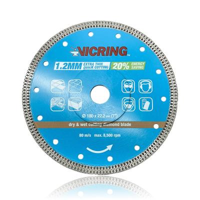 China Ceramic VICRING 180mm Hot Press Turbo Blade Diamond Saw Blade for sale