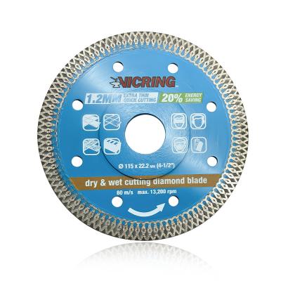 China Ceramic VICRING 115mm Hot Press Turbo Blade Diamond Saw Blade for sale