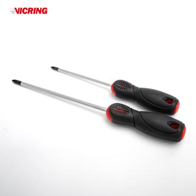 China Polypropylene VICRING Tools Premium Slotted PVC Magnetic Handle Screwdriver for sale