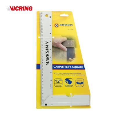 China VICRING DIY Tools Measuring Tools With Blisters Aluminum Alloy Ruler Base Square 15369 for sale