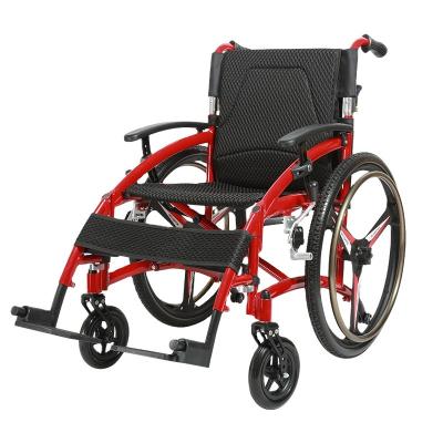 China Aluminum alloy folding electric wheelchair for the elderly handicapped lightweight wheelchair for sale