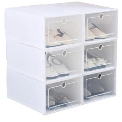 China Stackable Type PP Plastic Shoe Box PP Shoe Storage Box Sustainable Household Storage Drawer Clear Plastic Organizer for sale