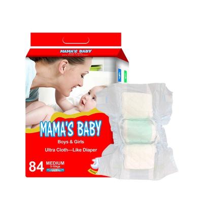 China Thick Disposable Diaper Company printed - wetness indicator diaper/baby diaper with magic band/elastic baby diaper for sale