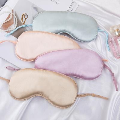 China Agriculture Customize Logo Sleep Eye Mask Imitated Cache Silk Travel Relax Portable Blindfold Eye Shade Cover Sleep Mask for sale