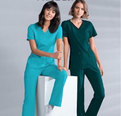 China Medical Nurse Uniforms Scrub Sets Hospital Woven Blouses Trotter Pant Sets Fast Delivery Fashionable Designs NU2081 for sale