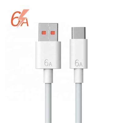 China Custom Super Fast Charging Carga 66w Cable Free Logo 6A Cellphone Mobile Phone Fast Charging C Cable For Huawei Mate 30 40 pro Android for sale