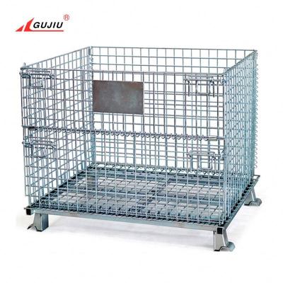 China Logistics Transport Metal Welded Equipment Metal Welded Equipment Industria Warehouse Strong Professional Steel Wire Lockable Cages for sale