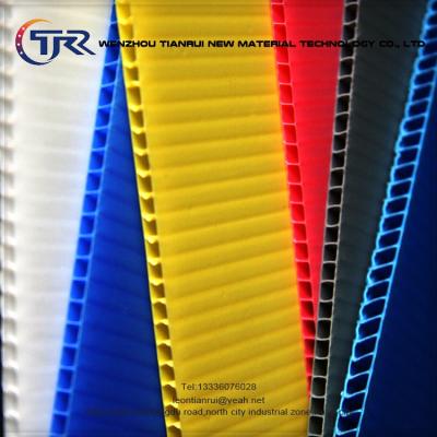 China Colored PP Crown Processing Available Plastic Corrugated Sheet for sale