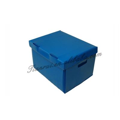 China Viable Large Dark Blue High Strength Opaque Collapsible Storage Turnover Boxes , Plastic Container Box for sale