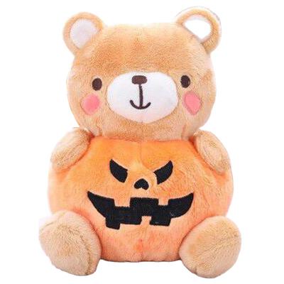 China Creative Custom Plush Toy Pumpkin Bear Toy For Halloween Animal Gift for sale