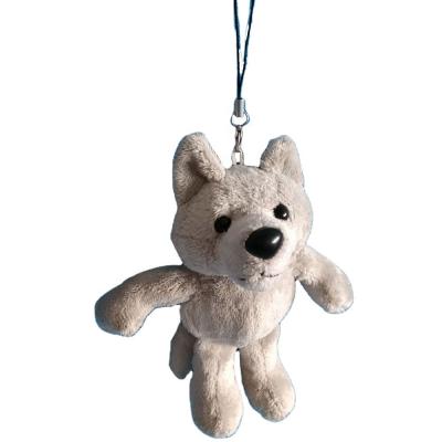 China Plush Custom Stuffed Realistic Stuffed Wolf Keychain Toy For Promotional Gift for sale