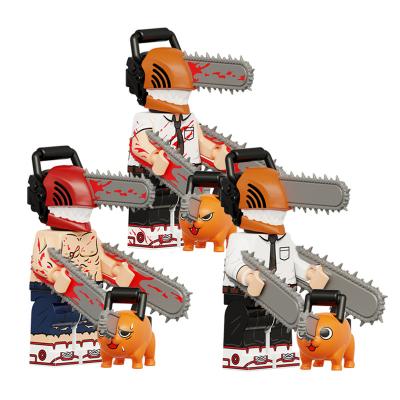 China Cartoon Toy Chainsaw Man Denji Demon Rumble Power Reze Angle Devil Violent Himeno Building Block Figures Children's Collection Toys for sale