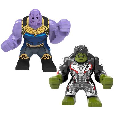 China Toy Heroes Movie Green Thanos Cartoon Giant Action Number Building Blocks Kids Toys Gift for sale