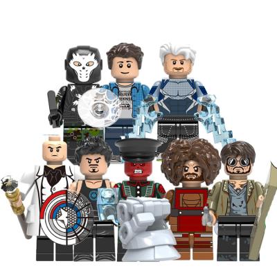 China Cartoon Toy X0270 Building Block Red Crossbone Dwarf Skull Model Figures Gift Children Toys Peter Parker Quicksilver Kingpin Tony Stark for sale