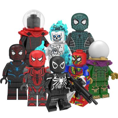 China Cartoon Toy KT1028 Spider Away From Home Figure Superhero Gwenom Cacodemon Building Blocks Noir Toys For Children for sale