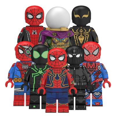 China Cartoon Toy KT1027 Superhero Mini Action Figures Spiderman Mystery Figure Bricks Building Blocks Kids Diy Toys for sale