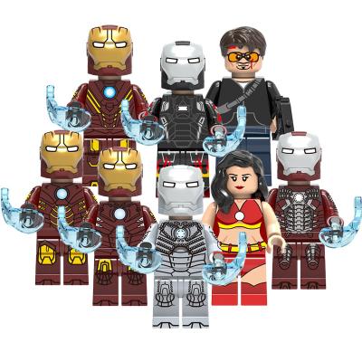 China Cartoon Toy X0199 Iron Super Heroes Figures Man Dancing Girl Mk 6 Tony Obadiah Stane Education Building Blocks Gift Kids Toys for sale