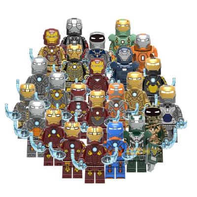 China Cartoon Toy Movie Series Super Heroes Iron Man Mk85 Mk30 MK45 Mini Building Figuras Block Toys For Children for sale