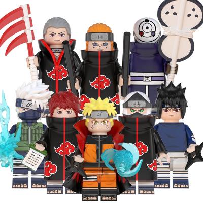 China Cartoon Toy Anime Collection Series Uzumaki Uchiha Sasuka Hatake Kakashi Sasori Hidan Kakuzu Mini Building Blocks Figures Toys WM6105 for sale