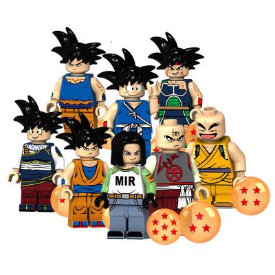 China Toy Anime Series Dragon Broli Cartoon Son Goku Vegeta Vegetto Zamasu Ball Mini Building Block Figures Children's Collection Toys KT1009 for sale