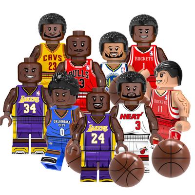 China Super Cartoon Toy Building Blocks Star Sports KT1021 Basketball Stars Figures Toys for sale