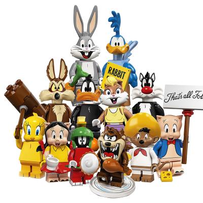 China Cartoon Toy Hot Looney Toons Bugs Bunny Marvin Daffy Duck Sylvester Building Blocks 3D Bricks Mini Toys For Kids for sale