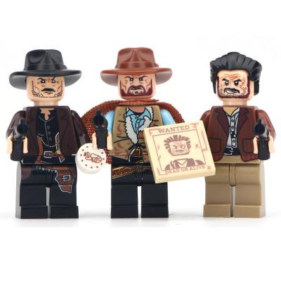 China The Sad Cowboy The Good Ugly Figure of Toy Western Films Characters Dollars Trilog Cartoon Figure Building Block Toys WM6026 for sale