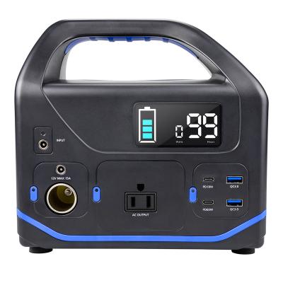 China Type C 300W Portable Power Station 333Wh Solar Generator Home Camping Emergency Power Supply for sale