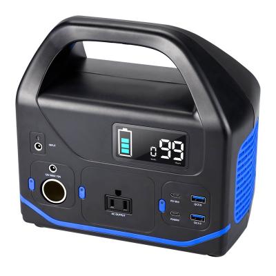 China Type C China Portable Power Station 300W for Outdoors Backup Lithium Battery (No Solar Panel ) Solar Generator with 110V/300W AC Outlet for sale