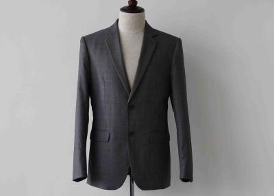 China Red Lines Mens Check Suits Polyester / Viscose Jacket Trousers Fit Four Seasons for sale