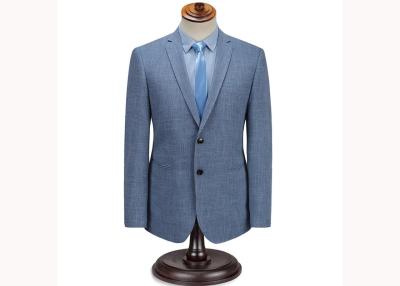 China Office Uniform Mens 2 Piece Suit , Serge Blue Two Piece Suit Fit Spring / Autumn for sale