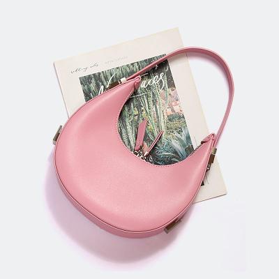 China PORTABLE newcomers wholesale print leather circular hobo pattern armpit handbag ladies bag armpit purse for sale