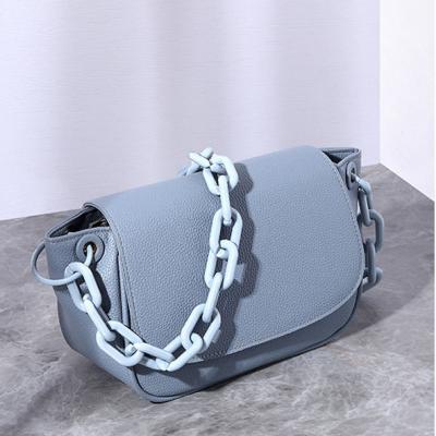 China Wholesale fashion small niche design single shoulder under the arm of the simple cross new chain acrylic small square bag - body bag for sale