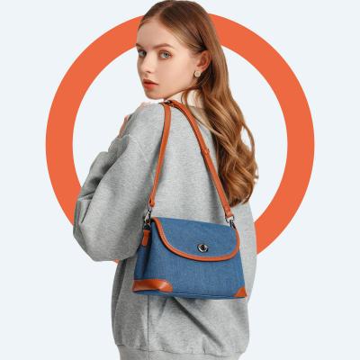 China New Fashion Women Fashion Personality Retro Casual Denim Shoulder Cross - Body Bag Women Small Design Purse Handbag for sale