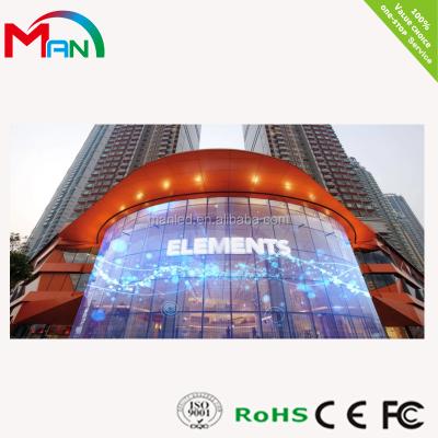 China Indoor Clear LED Display P3.9 P4.8 Transparent Glass Projection Screen for sale